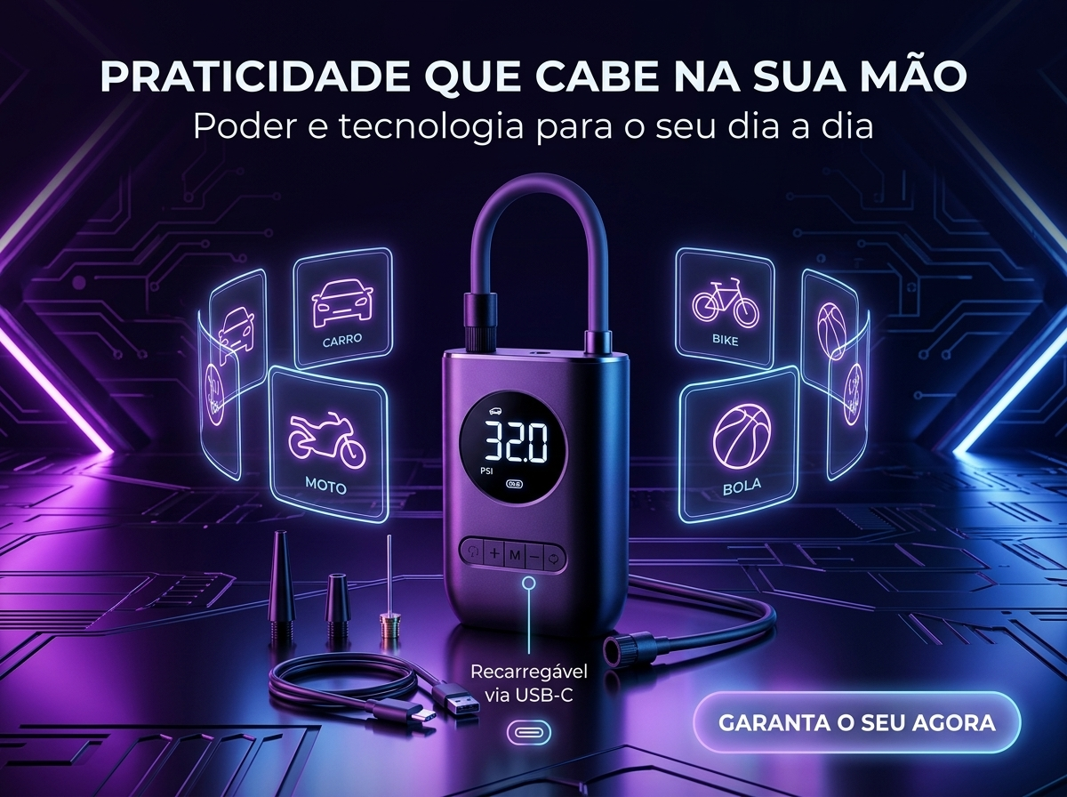 Mini Compressor de Ar Digital Rezzet Portátil - imagem 2